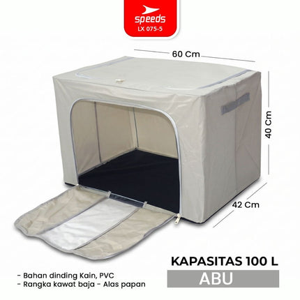 SPEEDS Storage Box Kotak Penyimpanan Multifungsi Container Oxford Tahan Air Lembab 075-5