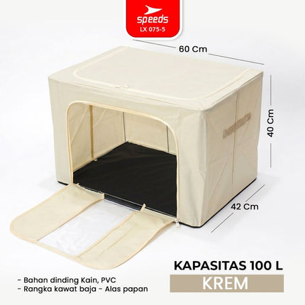 SPEEDS Storage Box Kotak Penyimpanan Multifungsi Container Oxford Tahan Air Lembab 075-5