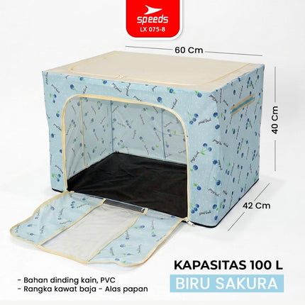 SPEEDS 66L 100L Kotak Penyimpanan Oxford Serbaguna Box Storange Kain Multifungsi Jumbo 075-8