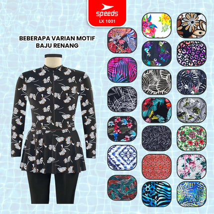 SPEEDS Baju Renang Wanita Muslim Jumbo 5L 6L 7L 8L Swimming Suit Pakaian Renang Spandex 1001
