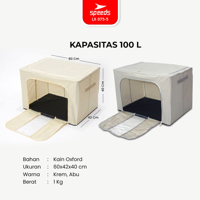SPEEDS Kotak Penyimpanan Storage Box 100L 075-5