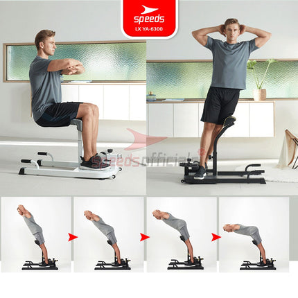 SPEEDS Squat Machine 3-in-1 Fitness Equipment Multifunctional Sports Bench Sit Up Push Up Bar Practical Indoor Outdoor Gym LX 042-6300