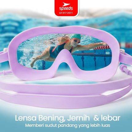 SPEEDS Kacamata Renang Dewasa Swim Goggles Anti Fog Ear Plugs 017-2511
