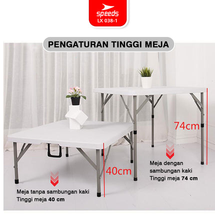 SPEEDS Meja Lipat Plastik 86x86x74cm 038-1
