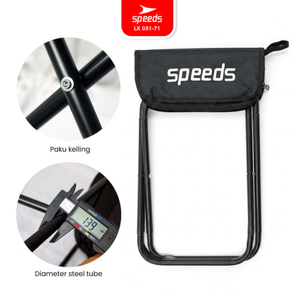 SPEEDS Mini Folding Chair Kursi Lipat Mini Outdoor Indoor Muat Disaku Portabel Oxford 600D 031-71