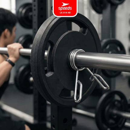 SPEEDS Spring Collar Penjepit Plat Barbell Spring Clip Collar Clamp Penjepit Stik Barbel Untuk Gym 014-48