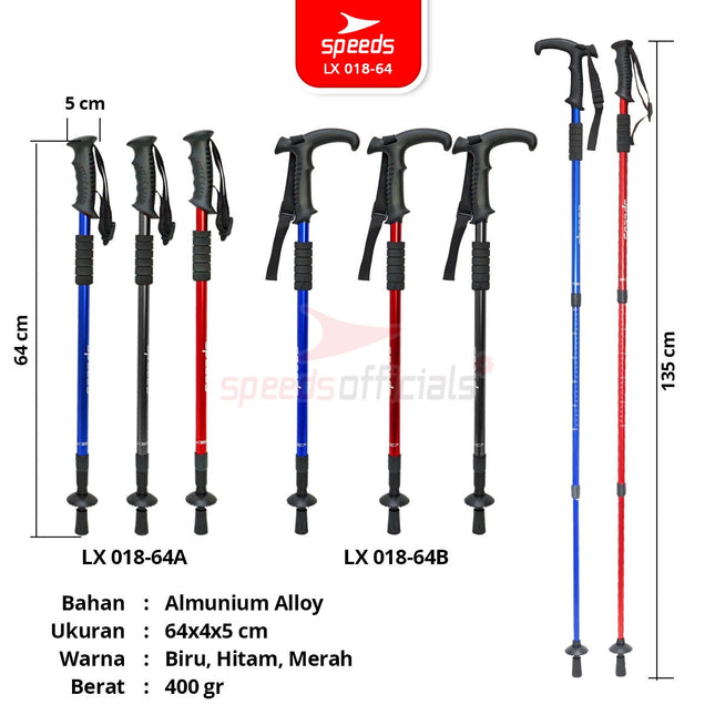 SPEEDS Trekking Pole Tongkat Hiking Mendaki 018-64