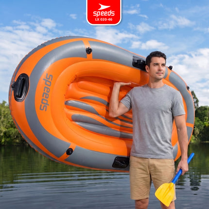 SPEEDS Perahu Karet Tiup 2 Orang Kayak + Dayung Arung Jeram 020-46