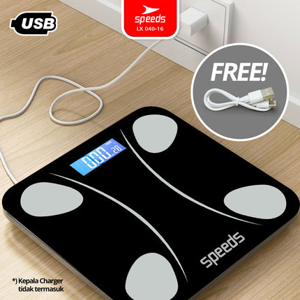 SPEEDS Timbangan Berat Badan Digital Max 180kg 040-16