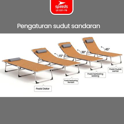 SPEEDS Kursi Malas Lipat 176x56x26cm 031-76