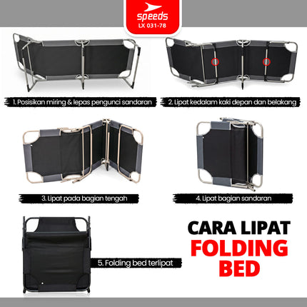 SPEEDS Folding Bed Kursi Malas Lipat 176x56x26cm 031-78