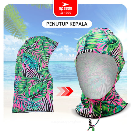 SPEEDS Baju Renang Muslim Spandex Swimwear Swim Suit Cewek Wanita Hijab Perempuan Remaja / Baju Renang 1029