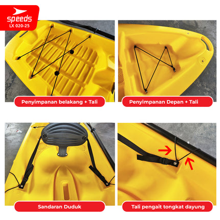 SPEEDS Perahu Kayak Sampan Perahu Dayung Conoe Boating Olahraga Paddle Kano Safety 020-25