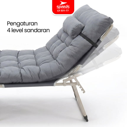 SPEEDS Kursi Lipat Folding Bed Tidur Matras Velbed Kursi Malas Tempat Tidur Lipat Kursi Ranjang 031-77