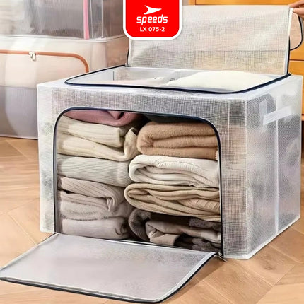 SPEEDS Kotak Penyimpanan Pakaian Lipat Oxford Storage Box Organizer Jumbo Multifungsi Serbaguna 075-2