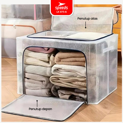SPEEDS Kain Oxford Kotak Penyimpanan Waterproof storage box Multifungsi Container Box Warna Ukuran Besar 075-6
