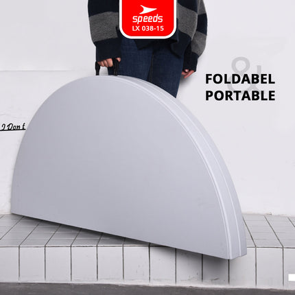 SPEEDS Meja Lipat Bulat Plastik Serbaguna 183cm 038-15