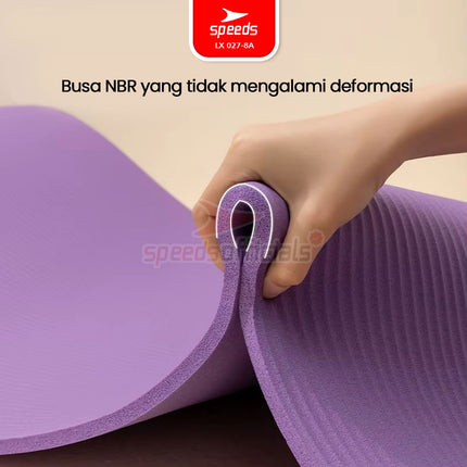 SPEEDS Matras Yoga NBR 10mm Alas Yoga Mat Alas Olahraga Pilates Karpet Spons Gym Berstandar SNI 027-8A