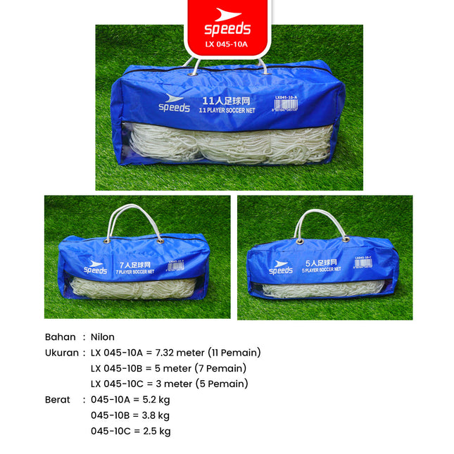 SPEEDS Jaring Gawang Sepak Bola 7x2m 045-10