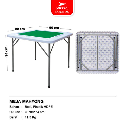 SPEEDS Meja Mahjong Mahyong 90x90x74cm 038-25