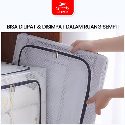 SPEEDS Kotak Penyimpanan Pakaian Lipat Oxford Storage Box Organizer Jumbo Multifungsi Serbaguna 075-2