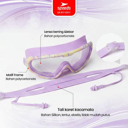 SPEEDS Kacamata Renang Dewasa Swim Goggles Anti Fog Ear Plugs 017-2511