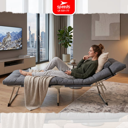SPEEDS Kursi Lipat Folding Bed Tidur Matras Velbed Kursi Malas Tempat Tidur Lipat Kursi Ranjang 031-77