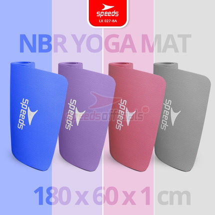 SPEEDS Matras Yoga NBR 10mm Alas Yoga Mat Alas Olahraga Pilates Karpet Spons Gym Berstandar SNI 027-8A