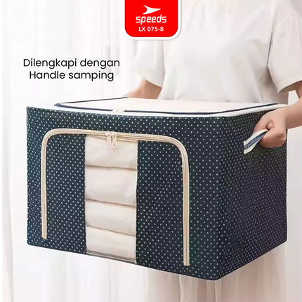 SPEEDS 66L 100L Kotak Penyimpanan Oxford Serbaguna Box Storange Kain Multifungsi Jumbo 075-8