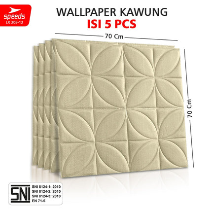 SPEEDS SNI Wallpaper Dinding 3D Foam Stiker Peredam Udara Dan Suara Dan Plafon Berstandar 205-12