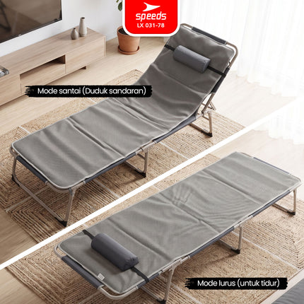 SPEEDS Folding Bed Kursi Malas Lipat 176x56x26cm 031-78
