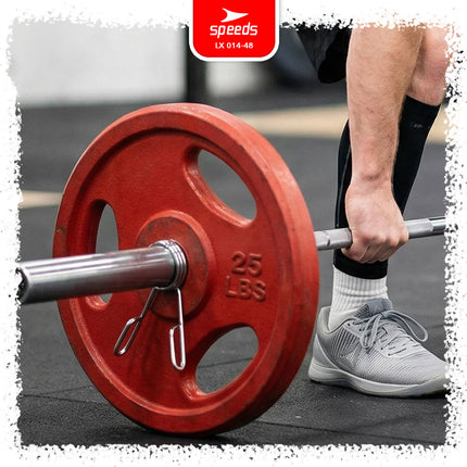 SPEEDS Spring Collar Penjepit Plat Barbell Spring Clip Collar Clamp Penjepit Stik Barbel Untuk Gym 014-48