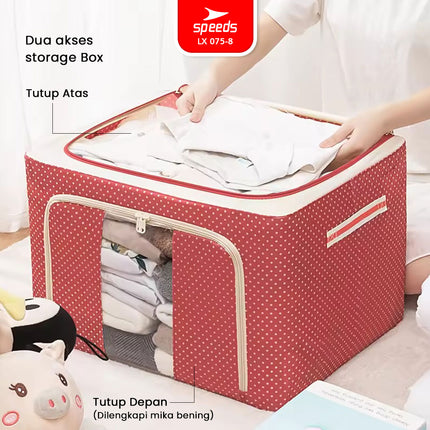 SPEEDS 66L 100L Kotak Penyimpanan Oxford Serbaguna Box Storange Kain Multifungsi Jumbo 075-8