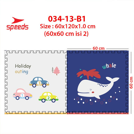 SPEEDS Evamat 30x30cm 20mm Puzzle Mat Carpet Puzzle Mat Eva Interlocking Floor Mat 034-13