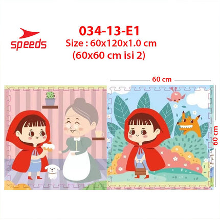 SPEEDS Evamat 30x30cm 20mm Puzzle Mat Carpet Puzzle Mat Eva Interlocking Floor Mat 034-13