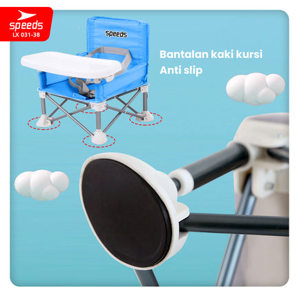 SPEEDS Kursi Makan Lipat Bayi Portabel 031-38