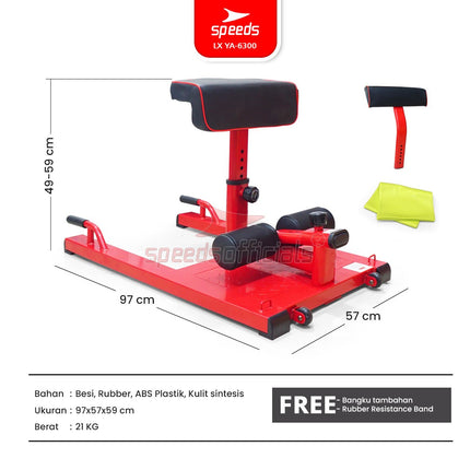 SPEEDS Squat Machine 3-in-1 Fitness Equipment Multifunctional Sports Bench Sit Up Push Up Bar Practical Indoor Outdoor Gym LX 042-6300