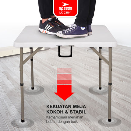 SPEEDS Meja Lipat Plastik 86x86x74cm 038-1