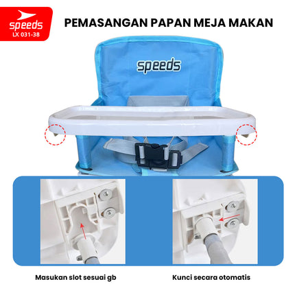 SPEEDS Kursi Makan Lipat Bayi Portabel 031-38