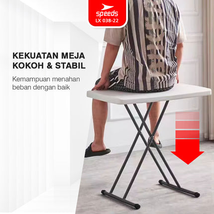 SPEEDS Meja Lipat Plastik Serbaguna 76cm 038-22
