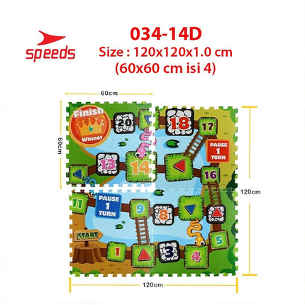 SPEEDS Evamat Mat 60x60cm Puzzle Mat Puzzle Carpet Evamat Floor Mat Protection Mat 034-14