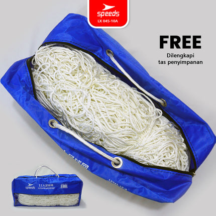 SPEEDS Jaring Gawang Sepak Bola 7x2m Bahan Nylon Profesional Futsal Soccer Net Goals Standard 045-10