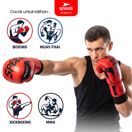 SPEEDS Boxing Gloves 10-12 OZ Sarung Tinju 033-13