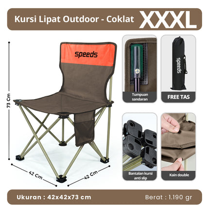 SPEEDS Kursi Lipat Outdoor Indoor Kemah L XL 2XL 3XL Camping Portabel Folding Chair LX 031-15A
