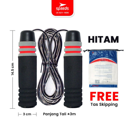 SPEEDS SKIPPING LOMPAT TALI JUMP ROPE BERKUALITAS TERMURAH TERLARIS BARANG 021-1606