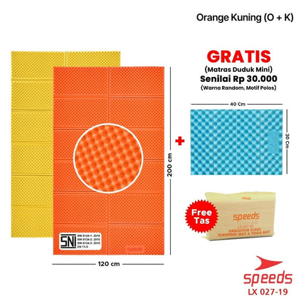 SPEEDS Matras Lipat Gunung Kemah Duduk XPE Karpet Outdoor Matras Camping Polos Olahraga Yoga Baby Tebal Playmat Playmate Berstandar SNI 027-19