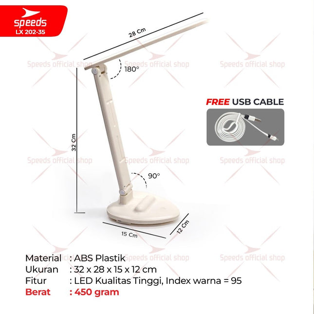 SPEEDS Lampu Meja Belajar LED 202-35