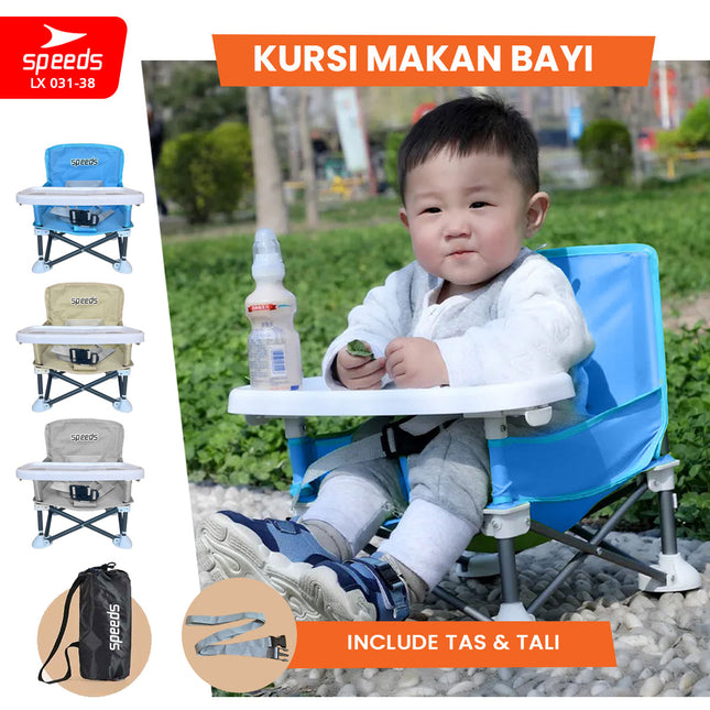 SPEEDS Kursi Makan Lipat Bayi Portabel Baby Chair Booster High Chair Kursi Balita 031-38