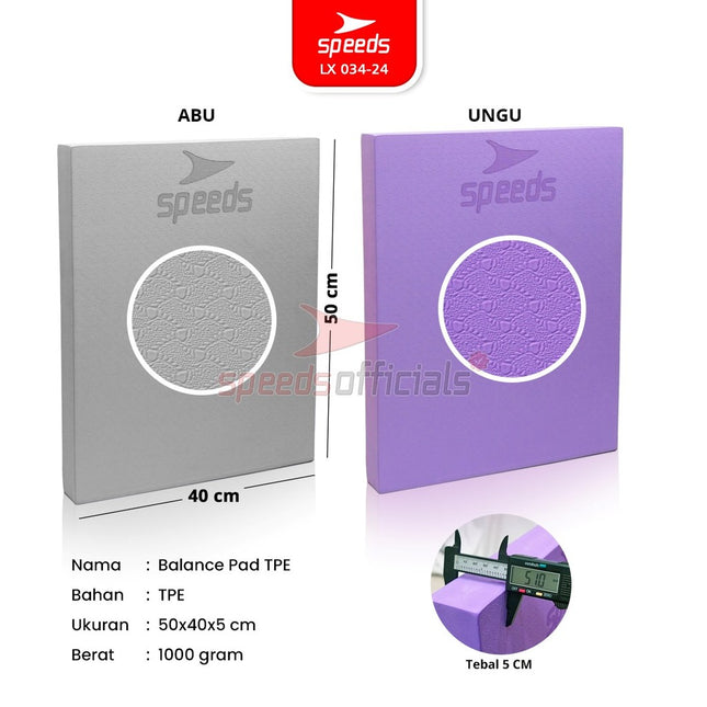 SPEEDS Balance Pad TPE 50x40x5cm Bantalan Yoga Olahraga Matras Lutut Pilates Empuk Cushion 034-24