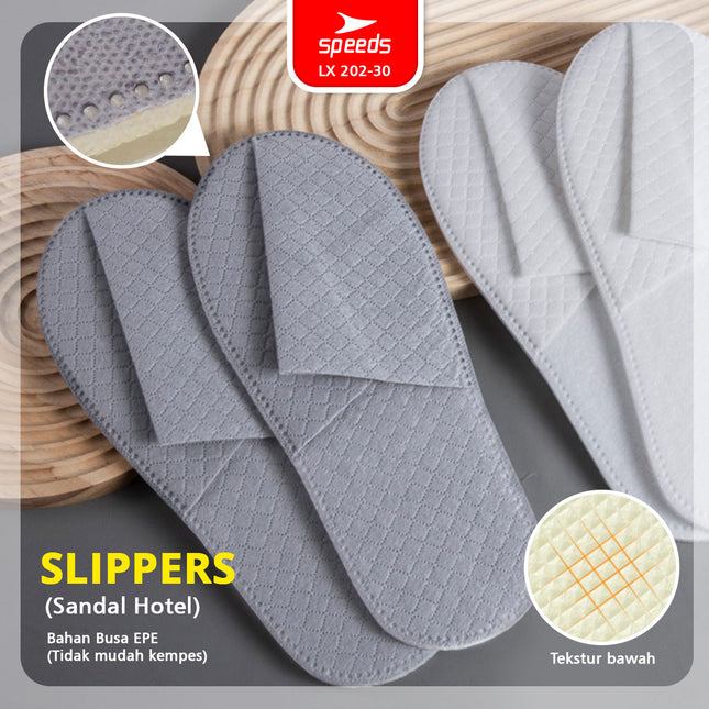 SPEEDS Sandal Hotel Slippers Seliper Spons Sendal Selip Kamar Rumah Selop Alas Kaki 202-30